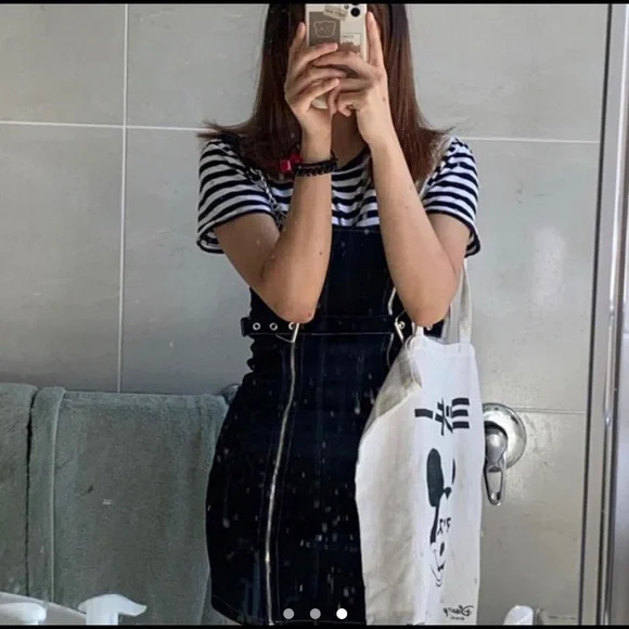 Denim dress black short - Picture 3 of 3